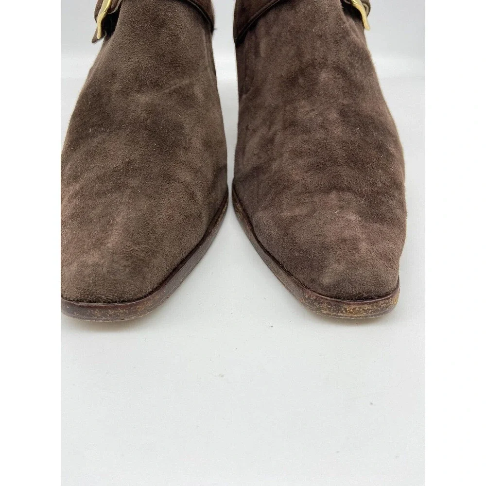 Bob Ellis Shoes Women 8.5 Vintage Claudia City All Leather Buckle Italy Heel‎